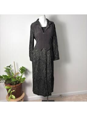 Vintage Vest Maxi Paisley Dress